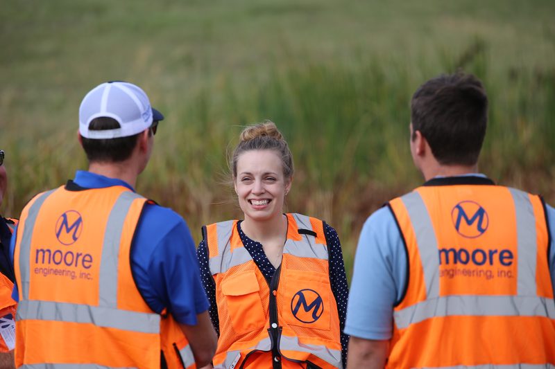 Alexa Ducioame, Water Resourced Engineer, on project site.